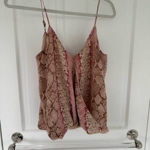 Pink Patterned Tank Top